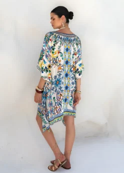 Mini Kaftan Dress in Amalfi Print