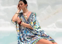 Mini Kaftan Dress in Amalfi Print