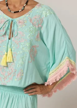 Mini Kaftan Sejla in Aqua