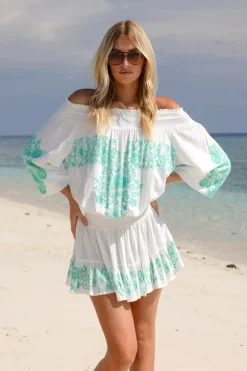 Mini Off Shoulder Dress Aleyna in White