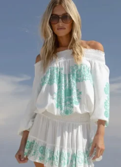 Mini Off Shoulder Dress Aleyna in White