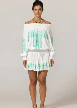 Mini Off Shoulder Dress Aleyna in White