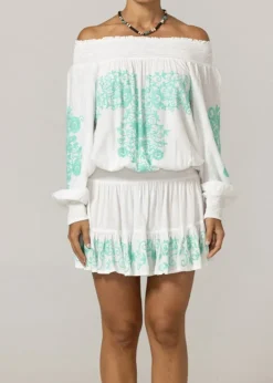 Mini Off Shoulder Dress Aleyna in White