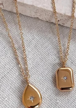 Mini Star Embossed Pendant Necklace