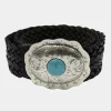 Miss June Black Leather Buckle Belt Janna