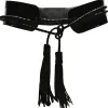 Miss June Leather Waist Belt with Tassel Ties