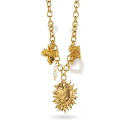 Multi Charm Heart Chain Necklace