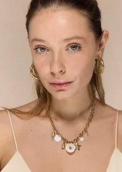 Multi Charm Seashell Necklace