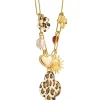 Multi Gold and Resin Charm Pendant Necklace