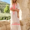 Neon Embroidered Kaftan Java