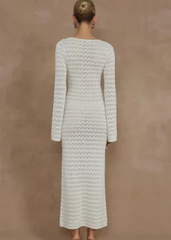 Nya Knit Midi Dress in Ivory
