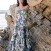 Ocean Pearl Bandeau Maxi Dress