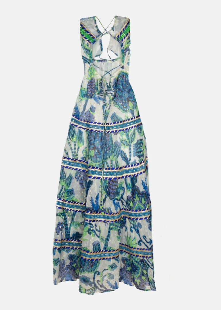 Ocean Pearl Bandeau Maxi Dress
