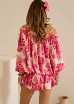 Off Shoulder Tunic Dress Hawaii