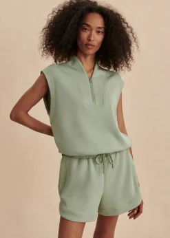 Ollie High Rise Shorts in Snow Sage