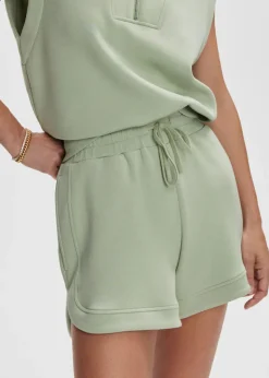 Ollie High Rise Shorts in Snow Sage