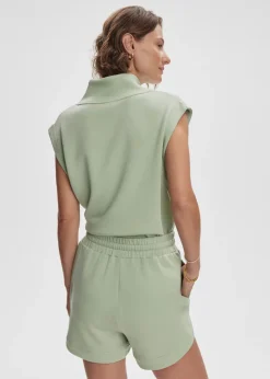 Ollie High Rise Shorts in Snow Sage