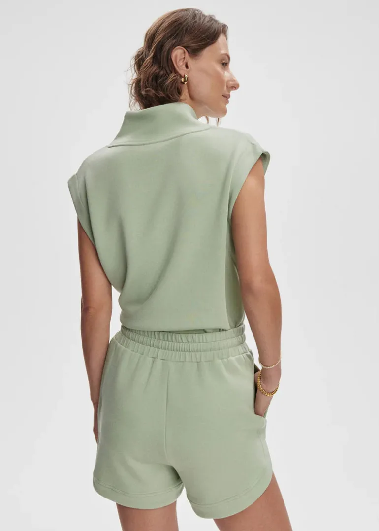 Ollie High Rise Shorts in Snow Sage