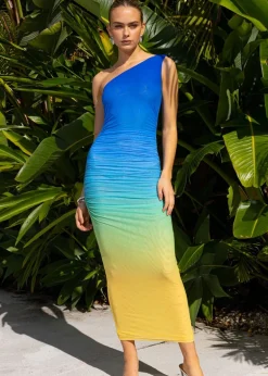 Ombre One Shoulder Dress Sonny