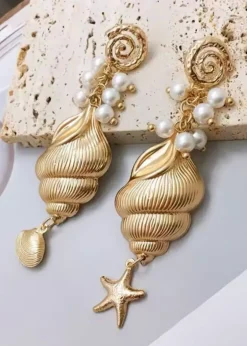Pearl Shell Pendant Earrings