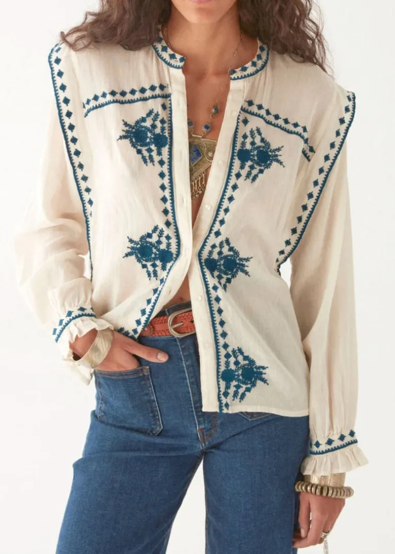 Philippa Blouse in Panna Cotta