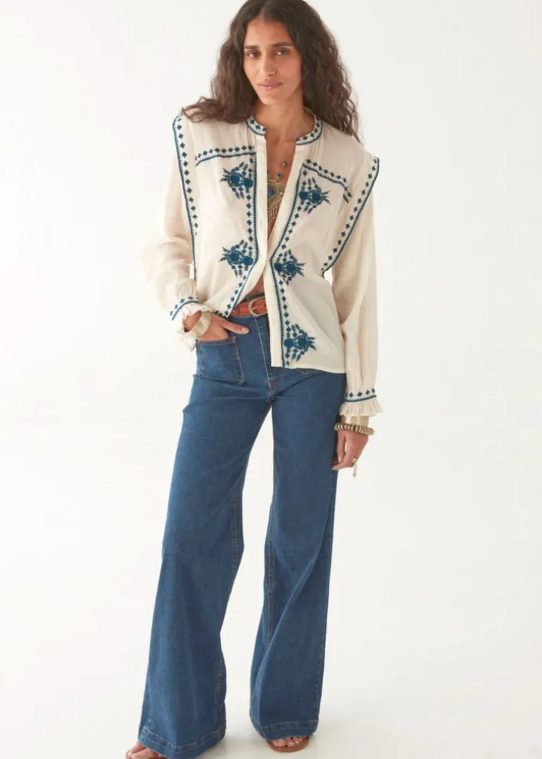 Philippa Blouse in Panna Cotta