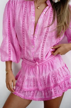 Pink Embroidery Skort Poupette
