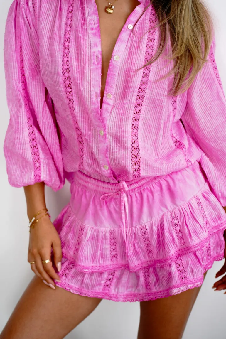 Pink Embroidery Skort Poupette