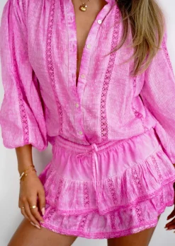 Pink Embroidery Top Poupette