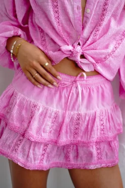 Pink Embroidery Top Poupette
