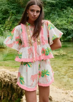 Print Top and Shorts Set Namibia