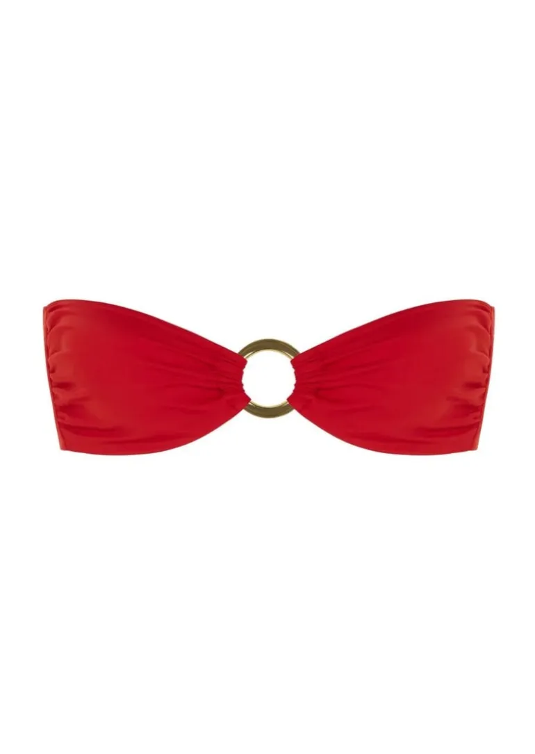 Red Bandeau Bikini Top Acapulco