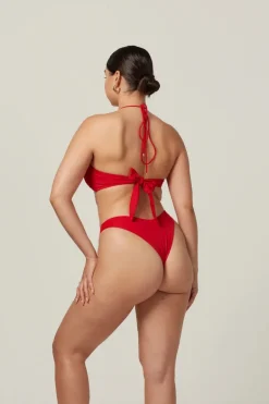 Red Bandeau Bikini Top Acapulco