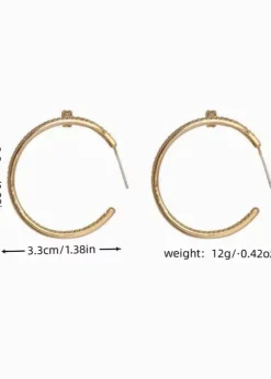 Rhinestone Hoop Earrings Juste
