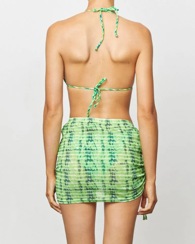 Ruche Mini Skirt in Amazon Print