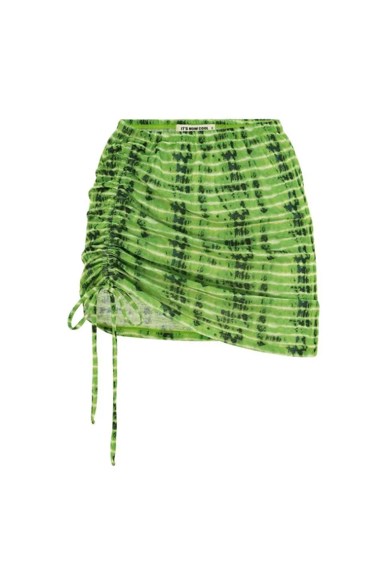 Ruche Mini Skirt in Amazon Print