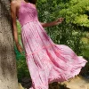 Sahara Pink Crochet Maxi Dress