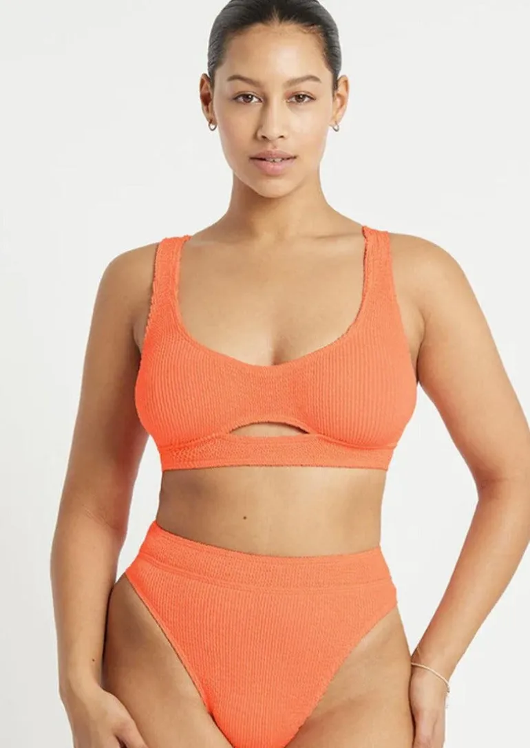 Sasha Bikini Top in Neon Orange