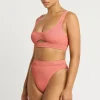 Savannah Brief in Coral Lurex