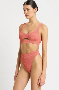 Savannah Brief in Coral Lurex