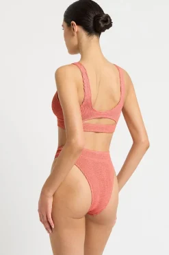 Savannah Brief in Coral Lurex