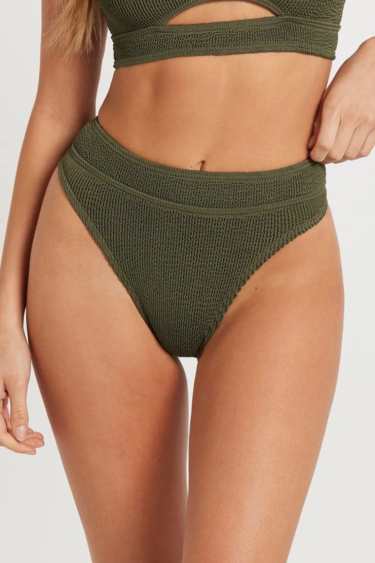 Savannah High Waist Brief in Khaki