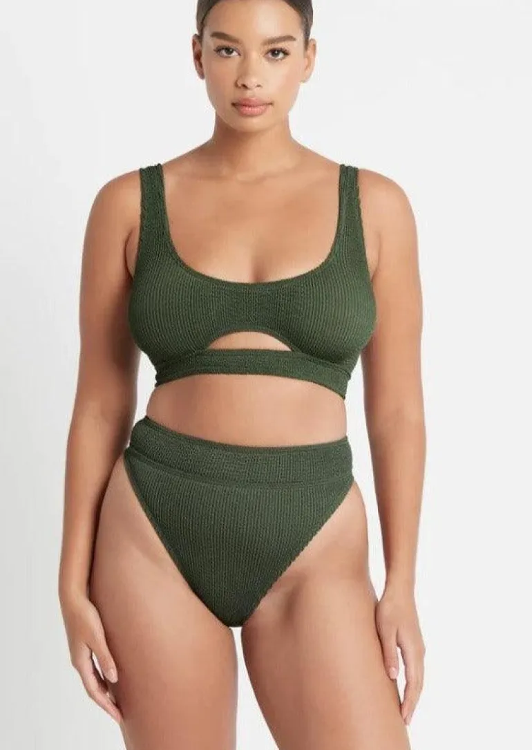 Savannah High Waist Brief in Khaki