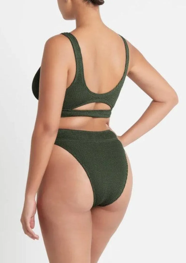 Savannah High Waist Brief in Khaki
