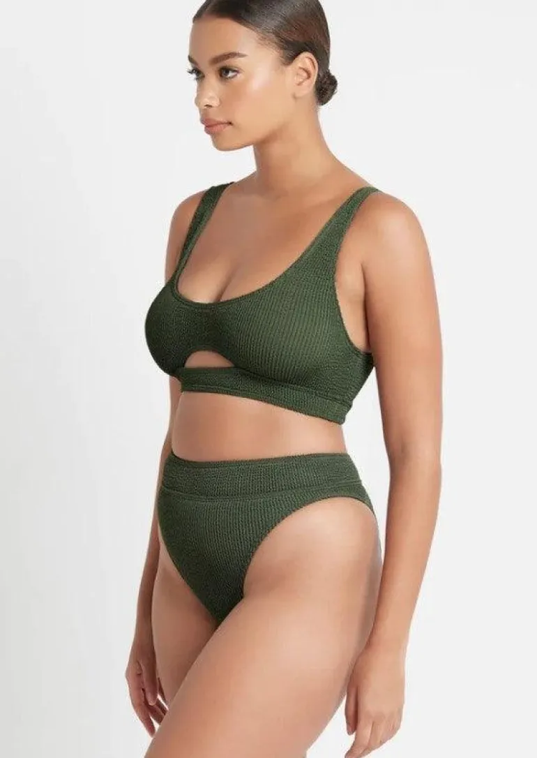 Savannah High Waist Brief in Khaki