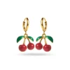 Small Cherry Hoop Earrings