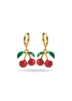 Small Cherry Hoop Earrings