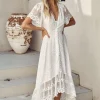 Snow White Lace Maxi Dress Angel