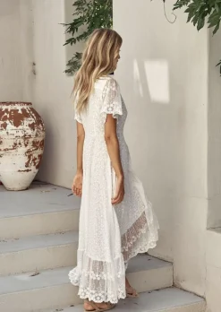 Snow White Lace Maxi Dress Angel