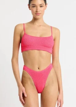 Strap Saint Bikini Top in Neon Azalea